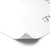 Antique Garden | Elegant Trouwceremonie Programma Poster (Hoek)