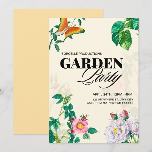 Antique Garden Party  Kaart (Voorkant / Achterkant)