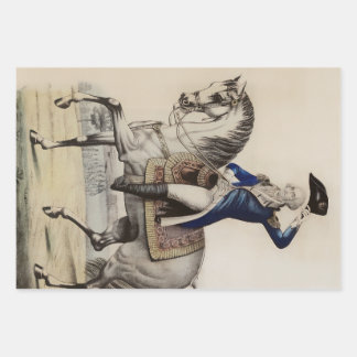 Antique George Washington te paard | VS 250 Inpakpapier Vel
