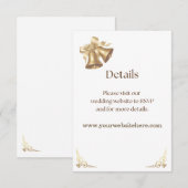 Antique Gold Bells Details Enclosure Informatiekaartje (Voorkant / Achterkant)