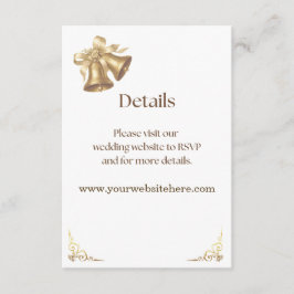 Antique Gold Bells Details Enclosure Informatiekaartje