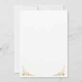 Antique Gold Bells Wedding Invitation Kaart (Achterkant)