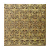 Antique Gold Petal Motif Geometric #9 ID1227 Tegeltje (Voorkant)
