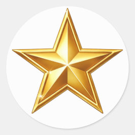 Antique Gold Star Envelope Seal Sticker