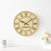 Antique Gold Vintage Classic custom name Grote Klok (Huis)
