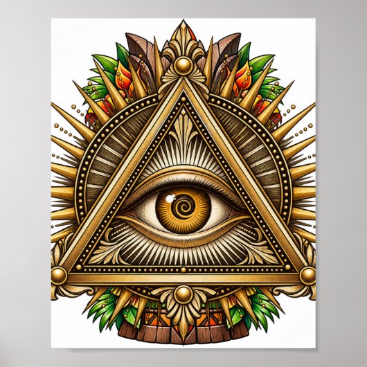 Antique Gouden Oog Poster (Voorkant)