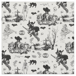 antique halloween witch ghoul skeleton toile goth stof