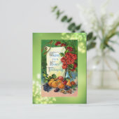 Antique Happy Thanksgiving Postcard Reproduction Feestdagenkaart (Staand voorkant)