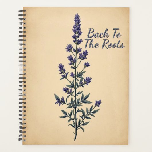 Antique Herbarium Study | Weathered Botanical Art Planner (Voorkant)