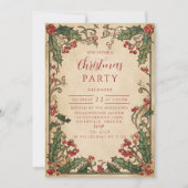 Antique Holly Berry Christmas Kaart (Voorkant)
