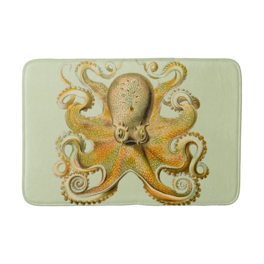 Antique illustratie van octopus zeemonster badmat (Voorkant)