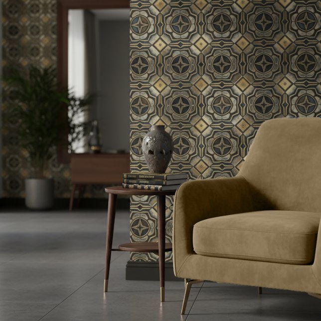 Antique Iron Industrial Geometric #10 ID1227 Behang (Creator heeft geüpload)