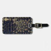 Antique Jane Austen Pride and Prejudice Peacock Bagagelabel (Voorkant horizontaal)