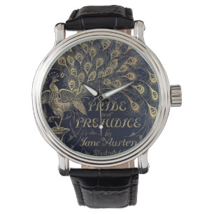 Antique Jane Austen Pride and Prejudice Peacock Horloge