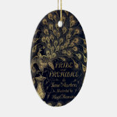 Antique Jane Austen Pride and Prejudice Peacock Keramisch Ornament (Rechts)
