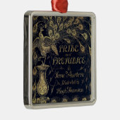 Antique Jane Austen Pride and Prejudice Peacock Metalen Ornament (Rechts)