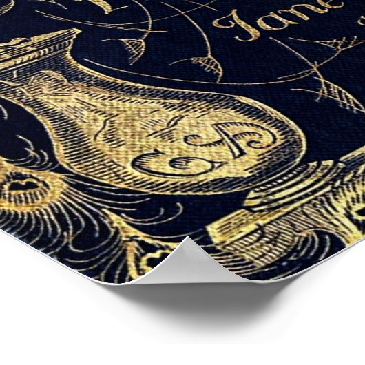 Antique Jane Austen Pride and Prejudice Peacock Poster (Hoek)