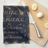 Antique Jane Austen Pride and Prejudice Peacock Theedoek (Quarter Fold)