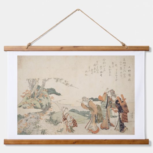 Antique Japanese Ukiyo-e Tapestry - Classical  Hangend Wandkleed (Voorkant)