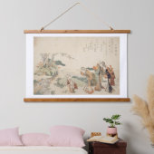 Antique Japanese Ukiyo-e Tapestry - Classical  Hangend Wandkleed (Slaapkamer)