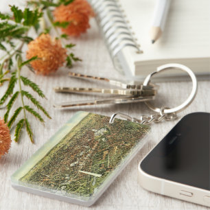 Antique kaart met een panoramisch gezicht op Washi Sleutelhanger