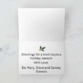 Antique Kerstman Controlelijsten Aangepast Feestdagen Kaart (Binnen)