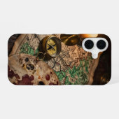 Antique Map and Compass Academia Case iPhone 16 Hoesje (Achterkant horizontaal)