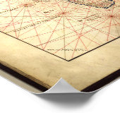 Antique Map Indian Ocean Agnese Atlas 1544 A.D. Poster (Hoek)