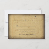 Antique Map Nautical Ship Illustration Wedding RSVP Kaartje (Achterkant)