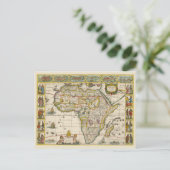 Antique Map of Africa by Hondius and Jansson Briefkaart (Staand voorkant)