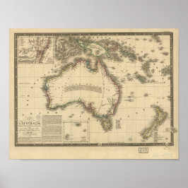 Antique Map of Australia 1826 Poster