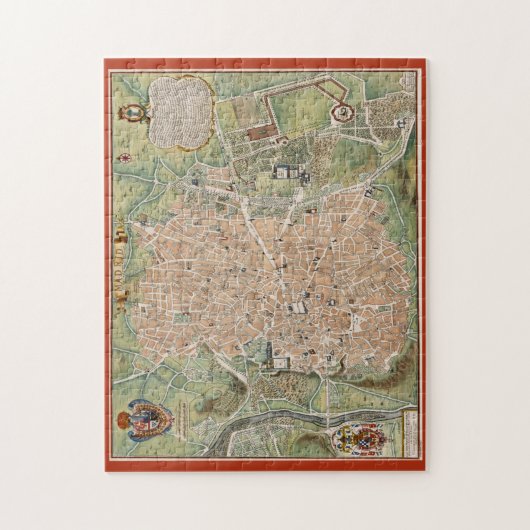Antique Map of Madrid Spain Legpuzzel (Verticaal)