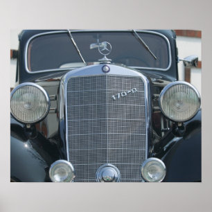 antique mercedes 2 poster