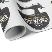 Antique Naaimachine VOEG NAAM Toe Naaister Kleerma Cadeaupapier (Rol Hoek)