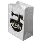 Antique Naaimachine VOEG NAAM Toe Naaister Kleerma Medium Cadeauzakje (Achterkant Gekanteld)