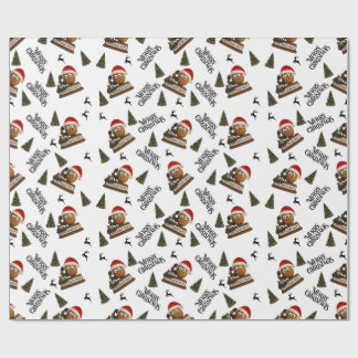 Antique Nut Christmas Wrapping Paper Cadeaupapier