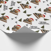 Antique Nut Christmas Wrapping Paper Cadeaupapier (Hoek)