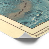 Antique Ocean Relief World Map: Yellow Continents  Poster (Hoek)