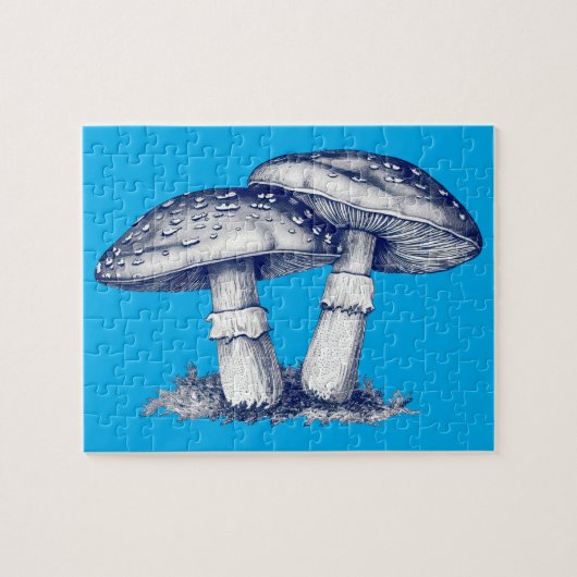 Antique of mushroom drawing legpuzzel (Horizontaal)