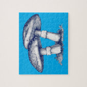 Antique of mushroom drawing legpuzzel (Verticaal)