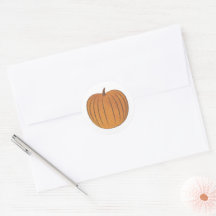 Antique Oranje Folie Pompoen Herfst Enveloppe Zege