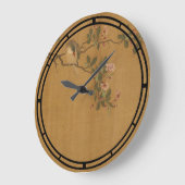 Antique Oriental Chinese Bird And Flowers Grote Klok (Hoek)