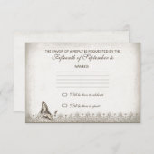 antique oude bruiloft rsvp (Voorkant / Achterkant)