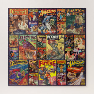 ANTIQUE OUDERWETSE TIJDSCHRIFTEN LEGPUZZEL