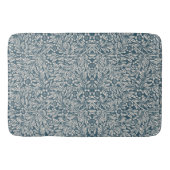 Antique Pattern of Worn out Leaves Blue Background Badmat (Voorkant)