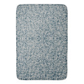 Antique Pattern of Worn out Leaves Blue Background Badmat (Voorkant Verticaal)