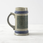 Antique Pattern of Worn out Leaves Blue Background Bierpul (Links)