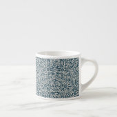 Antique Pattern of Worn out Leaves Blue Background Espresso Kop (Rechts)