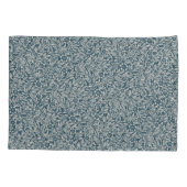 Antique Pattern of Worn out Leaves Blue Background Kussensloop (Achterkant-Links)