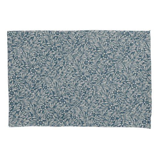 Antique Pattern of Worn out Leaves Blue Background Kussensloop (Voorkant-Links)